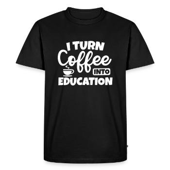 professeur - T-shirt Premium bio Homme - noir - Devant - Nico (187cm)