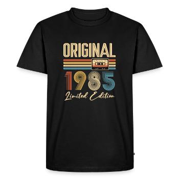40e anniversaire 40e anniversaire Original 1985 - T-shirt Premium bio Homme - noir - Devant - Nico (187cm)