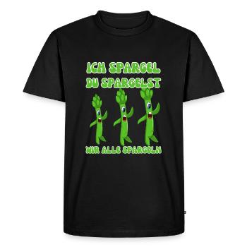 Dicton amusant sur les asperges producteur d’asperges - T-shirt Premium bio Homme - noir - Devant - Nico (187cm)