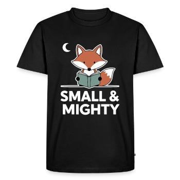 Clever Fox - Small & Mighty - Men's Premium Organic T-Shirt - black - Front - Nico (187cm)