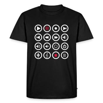 music Play - T-shirt Premium bio Homme - noir - Devant - Nico (187cm)