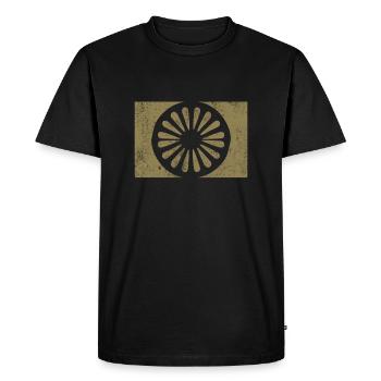 Rome Romni Roma Drapeau Fier Rome - T-shirt Premium bio Homme - noir - Devant - Nico (187cm)