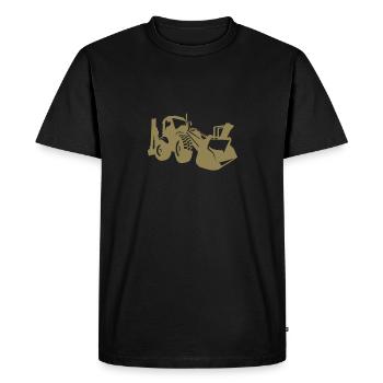 Excavator driver Excavator front loader sayings - Men's Premium Organic T-Shirt - black - Front - Nico (187cm)