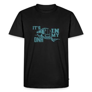 Conduire un bus est mon ADN Vêtements de chauffeur de bus - T-shirt Premium bio Homme - noir - Devant - Nico (187cm)