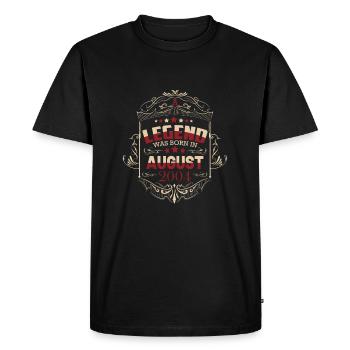 A legend was born in August 2004 - Men's Premium Organic T-Shirt - black - Front - Nico (187cm)