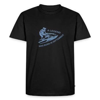 Jet SKi driver legend born in September - Men's Premium Organic T-Shirt - black - Front - Nico (187cm)