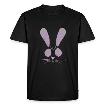 lapin lapin lapin de pâques - T-shirt Premium bio Homme - noir - Devant - Nico (187cm)