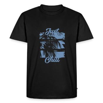 Summer Jamaica Just Chill Relax Design - Men's Premium Organic T-Shirt - black - Front - Nico (187cm)