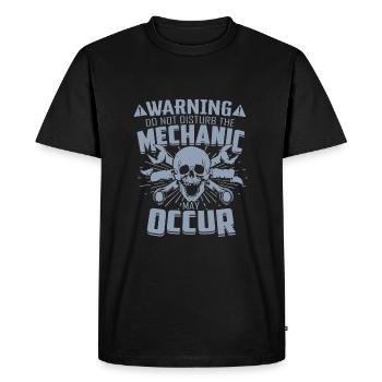 Ne pas déranger le mécanicien Blessures graves - T-shirt Premium bio Homme - noir - Devant - Nico (187cm)