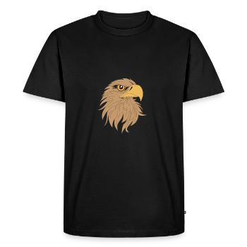Bird of Prey Head Predator Eagle Falcon Hawk Hawk - Men's Premium Organic T-Shirt - black - Front - Nico (187cm)