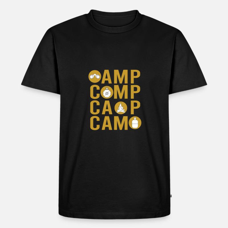 Camper Camping Camping Tools - Männer Premium Bio T-Shirt - Schwarz