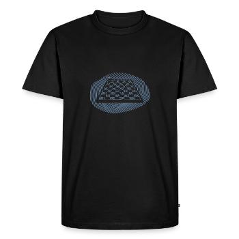 Empreinte GÉNÉTIQUE de l’échiquier d’échecs - T-shirt Premium bio Homme - noir - Devant - Nico (187cm)