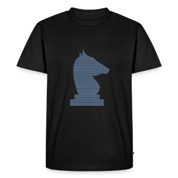 Chess Player Chess Horse - Men's Premium Organic T-Shirt - black - Front - Nico (187cm)