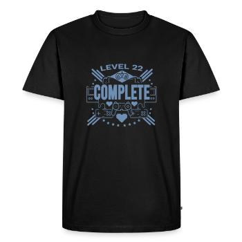 22 Birthday Gamer Level 22 - Men's Premium Organic T-Shirt - black - Front - Nico (187cm)