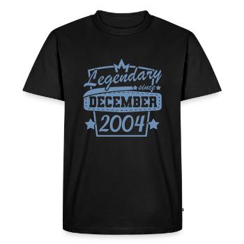Legendary since December 2004 Retro Sayings - Men's Premium Organic T-Shirt - black - Front - Nico (187cm)