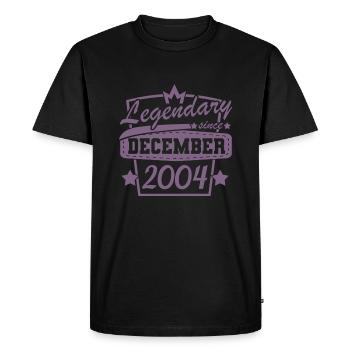 Legendary since December 2004 Retro Sayings - Men's Premium Organic T-Shirt - black - Front - Nico (187cm)