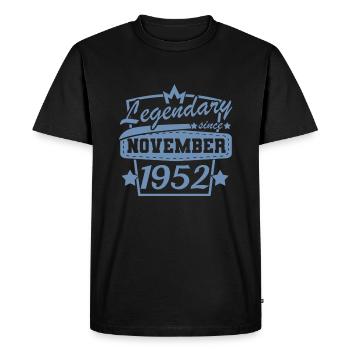 Legendary since November 1952 Retro Sayings - Men's Premium Organic T-Shirt - black - Front - Nico (187cm)