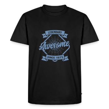 Legendary since 1973 Birthday - Men's Premium Organic T-Shirt - black - Front - Nico (187cm)