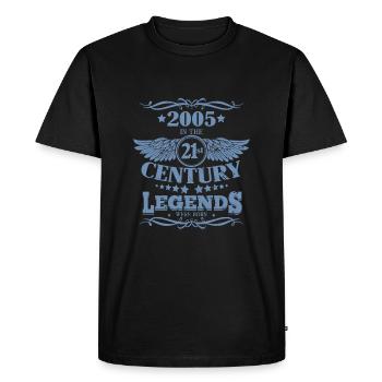Vintage 2005 anniversaire dictons 21ème siècle - T-shirt Premium bio Homme - noir - Devant - Nico (187cm)