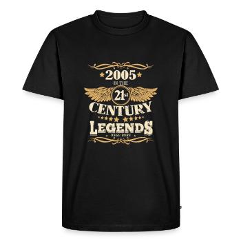 Vintage 2005 anniversaire dictons 21ème siècle - T-shirt Premium bio Homme - noir - Devant - Nico (187cm)