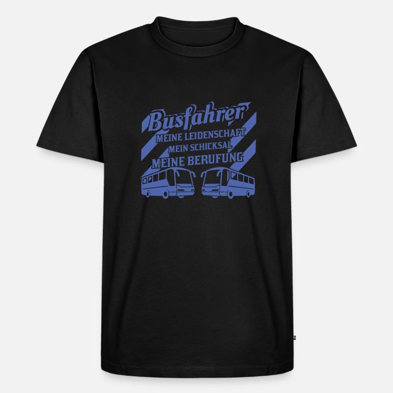 Busfahrer Leidenschaft Schicksal Berufung - Männer Premium Bio T-Shirt - Schwarz