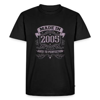 Made in 2005 Vintage Birthday - Men's Premium Organic T-Shirt - black - Front - Nico (187cm)