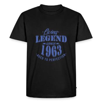 Légende vivante depuis 1963 dictons - T-shirt Premium bio Homme - noir - Devant - Nico (187cm)
