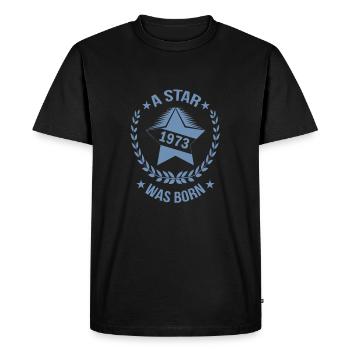 Une star est née en 1973 - T-shirt Premium bio Homme - noir - Devant - Nico (187cm)