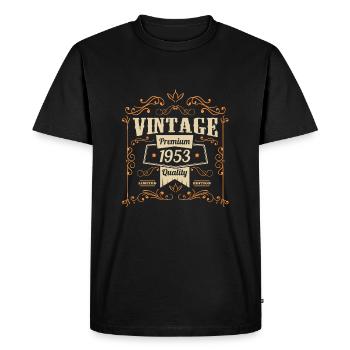 1953 anniversaire dictons 70e anniversaire dire - T-shirt Premium bio Homme - noir - Devant - Nico (187cm)