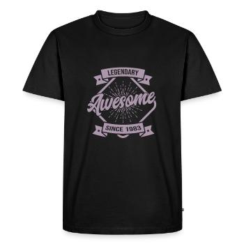 Legendary since Awesome since 1983 Birthday Legend - Men's Premium Organic T-Shirt - black - Front - Nico (187cm)