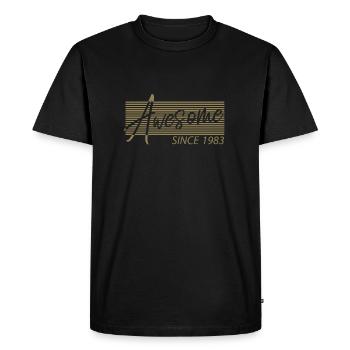 1983 Retro Birthday Sayings - Men's Premium Organic T-Shirt - black - Front - Nico (187cm)