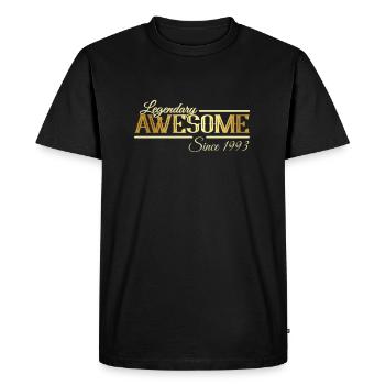 Légendaire depuis 1993 - T-shirt Premium bio Homme - noir - Devant - Nico (187cm)