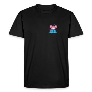 Read Bookworm Pocket Design Mouse - Men's Premium Organic T-Shirt - black - Front - Nico (187cm)