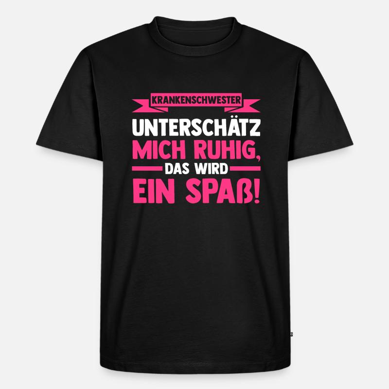 Krankenschwester Beruf Krankenschwestern Geschenk - Männer Premium Bio T-Shirt - Schwarz