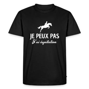 I can't I have horse riding - Men's Premium Organic T-Shirt - black - Front - Nico (187cm)