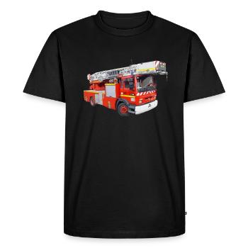 pompier EPA - T-shirt Premium bio Homme - noir - Devant - Nico (187cm)