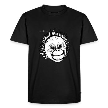 Peuples forestiers rares - T-shirt Premium bio Homme - noir - Devant - Nico (187cm)