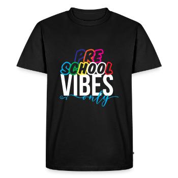 Preschool Vibes Cute Retro Back to School, Boys, - Men's Premium Organic T-Shirt - black - Front - Nico (187cm)