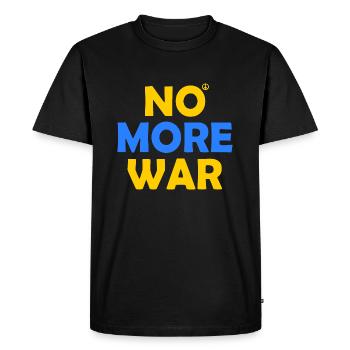 No more war - Men's Premium Organic T-Shirt - black - Front - Nico (187cm)