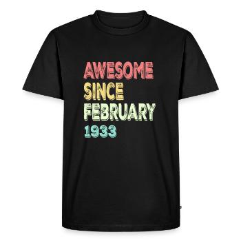 Génial depuis mars 1933 - T-shirt Premium bio Homme - noir - Devant - Nico (187cm)