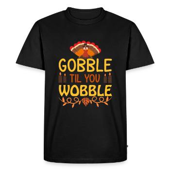 Gobble Til You Wobble Shirt Baby Outfit Toddler - T-shirt Premium bio Homme - noir - Devant - Nico (187cm)