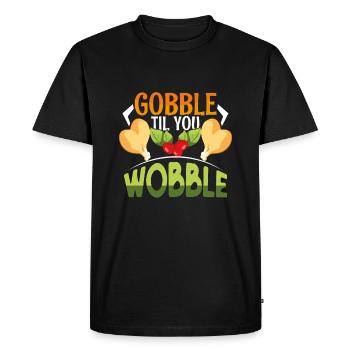 Gobble Til You Wobble Shirt Baby Outfit Toddler - T-shirt Premium bio Homme - noir - Devant - Nico (187cm)