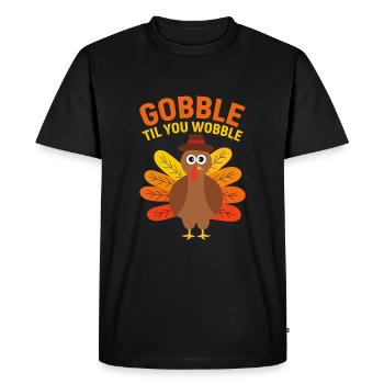 Gobble Til You Wobble Shirt Baby Outfit Toddler - T-shirt Premium bio Homme - noir - Devant - Nico (187cm)