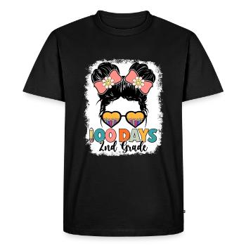 Second Grade Rainbow Girls Boys Teacher Team 2nd - Men's Premium Organic T-Shirt - black - Front - Nico (187cm)
