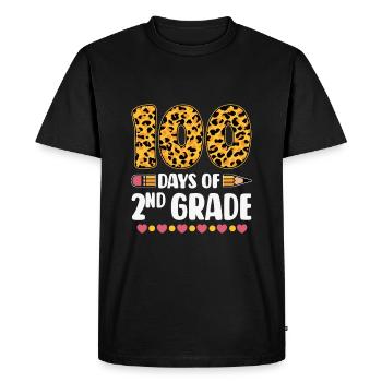 Second Grade Rainbow Girls Boys Teacher Team 2nd - Men's Premium Organic T-Shirt - black - Front - Nico (187cm)