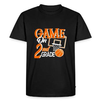 Second Grade Rainbow Girls Boys Teacher Team 2nd - Men's Premium Organic T-Shirt - black - Front - Nico (187cm)