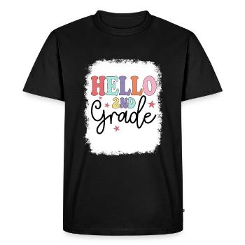Second Grade Rainbow Girls Boys Teacher Team 2nd - Men's Premium Organic T-Shirt - black - Front - Nico (187cm)