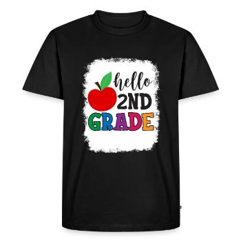 Second Grade Rainbow Girls Boys Teacher Team 2nd - Men's Premium Organic T-Shirt - black - Front - Nico (187cm)
