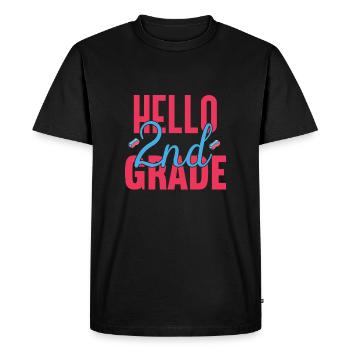 Second Grade Rainbow Girls Boys Teacher Team 2nd - Men's Premium Organic T-Shirt - black - Front - Nico (187cm)