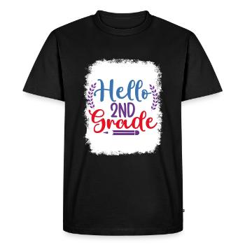 Second Grade Rainbow Girls Boys Teacher Team 2nd - Men's Premium Organic T-Shirt - black - Front - Nico (187cm)